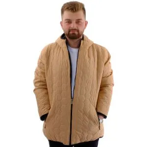 Büyük Beden Erkek Mont Kapüşonlu U24608 Bej