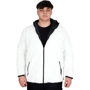 Big Size Mens Coat Hooded U24608 Ecru