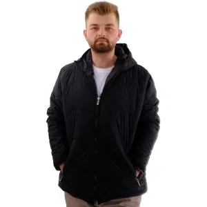 Büyük Beden Erkek Mont Kapüşonlu U24608 Siyah