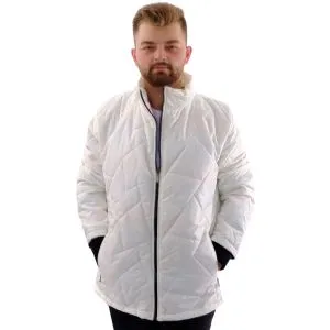 Erkek Büyük Beden Dik Yaka Ribanalı Kol Fermuarlı Mont U24611 Ekru