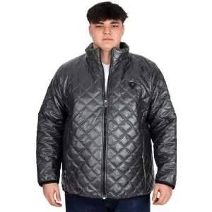 Büyük Beden Erkek Dik Yaka Kapitone Mont U24615 Antrasit