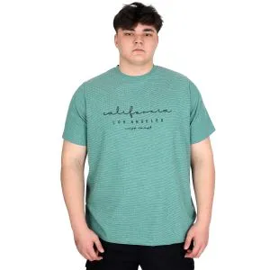 Büyük Beden Erkek Tişört Baskılı LOS ANGELES WAFFLE U25001 Çağla
