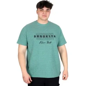 Büyük Beden Erkek Tişört Baskılı BROOKLYN WAFFLE U25002 Çağla