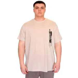 Big Size Mens T-Shirt Crew Neck NOT DEFINETS U25009 Bej