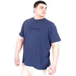 Büyük Beden Erkek T-Shirt Bisiklet Yaka Craft U25016 Indigo