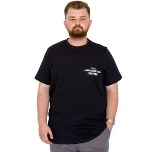 Büyük Beden Erkek T-Shirt Bisiklet Yaka Compaes U25021 Lacivert