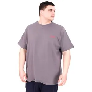 Büyük Beden Erkek T-Shirt Bisiklet Yaka FOREVER U25023 Füme