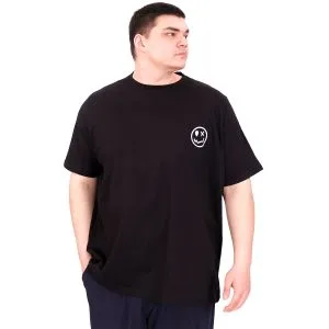 Büyük Beden Erkek T-Shirt Bisiklet Yaka GREAT U25024 Siyah