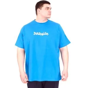 Büyük Beden Erkek T-Shirt Bisiklet Yaka DIMENSION U25025 Saks