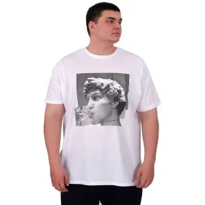 Big Size Mens Tshirt White U25027