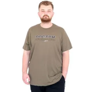 Büyük Beden Erkek T-Shirt Bisiklet Yaka BOSTON U25037 Haki