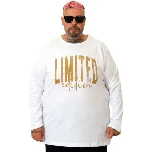 Plus Size Mens Long Sleeve Tshirt U25104 WHITE