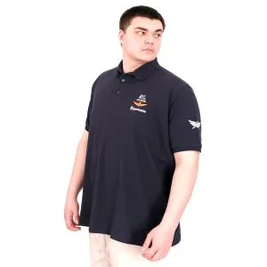 Büyük Beden Erkek T-Shirt Pike Polo Yaka U25305 Lacivert