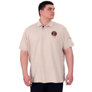 Büyük Beden Erkek T-Shirt Pike Polo Yaka U25306 Bej