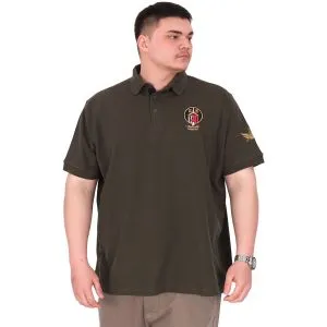 Büyük Beden Erkek T-Shirt Pike Polo Yaka U25306 Haki