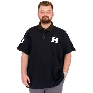 Büyük Beden Erkek T-Shirt Polo Yaka H BROUDED U25312 Lacivert