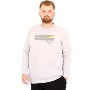 Büyük Beden Erkek Bisiklet Yaka Sweatshirt DAYS U25801 A.Gri