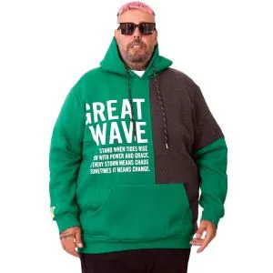 Erkek Sweatshirt Kapsonlu Great Wave  U25805