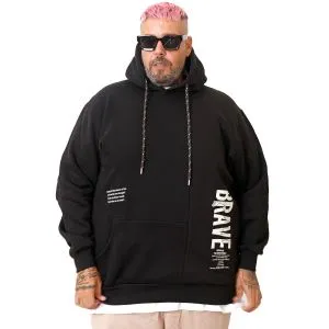 Plus Size Mens Sweatshirt U25806 BLACK