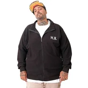 Plus Size Mens Cardigan U25814 BLACK