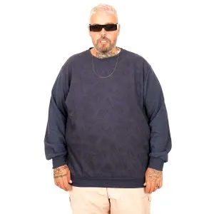 Battal Beden Selanik Bis Yaka Sweat U25819