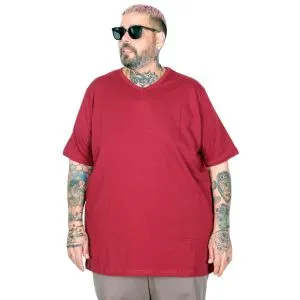 Big-Tall Men V Collar T-Shirt with Lycra 20150 Plum
