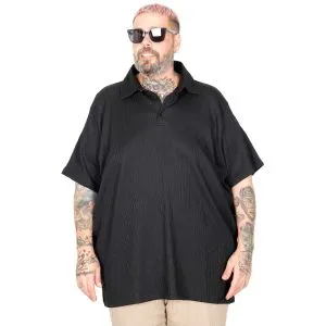 Big Size Mens T-shirt Polo JAKAR U24337 Black