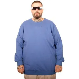 Big Size Mens Crew Neck Basic Sweatshirt U24174 Indigo