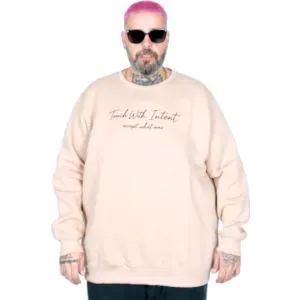 Plus Size Mens Sweatshirt u25804 BEIGE