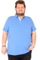 Big-Tall Mens Classic Polo T-Shirt Pique Embroidered 18553 Saxe Blue
