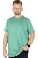 Big-Tall Men Round Collar T-Shirt Basic 20031 Green