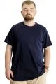 Büyük Beden Erkek T-Shirt Basic 20031 Lacivert