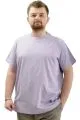Big Size Mens T-Shirt Crew Neck Basic 20031 Lila