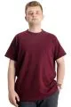 Big Size Mens T-Shirt Crew Neck WAFFLE 20033 Burgundy