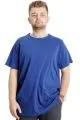 Big Size Mens T-Shirt FLAM Collar Basic 20035 Indigo