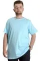 Big Size Mens T-Shirt FLAM Collar Basic 20035 Blue
