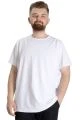 Big-Tall Men Round Collar T-Shirt with Lycra 20149 White