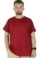 Big-Tall Men Round Collar T-Shirt with Lycra 20149 Burgundy