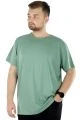 Big-Tall Men Round Collar T-Shirt with Lycra 20149 Green