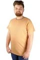 Big-Tall Men Round Collar T-Shirt with Lycra 20149 Mustard Color
