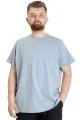 Big Size Elastic T-shirt Crew Neck 20149 Blue