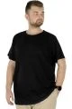 Big-Tall Men Round Collar T-Shirt with Lycra 20149 Black