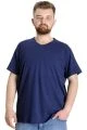 Big-Tall Men V Collar T-Shirt with Lycra 20150 Indigo