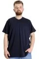 Big-Tall Men V Collar T-Shirt with Lycra 20150 Navy Blue