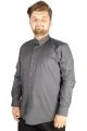 Big-Tall Men's Classic Shirt With Pocket and Lycra 20350 Smoke