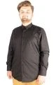 Big-Tall Men's Classic Shirt With Pocket and Lycra 20350 Black
