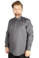Big-Tall Men's Classic Shirt With Lycra 20351 Smoke