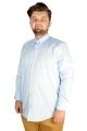 Big-Tall Men's Classic Shirt With Lycra 20351 Blue