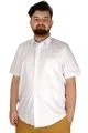 Büyük Beden Erkek Klasik Gömlek Likralı 20352 Beyaz
