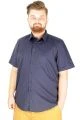 Big Size Men's Shirt With Pocket 20352 Navy Blue